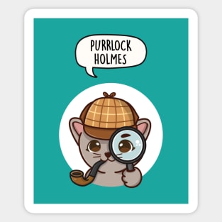 Purrlock Holmes Cat Sticker